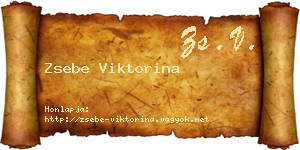 Zsebe Viktorina névjegykártya